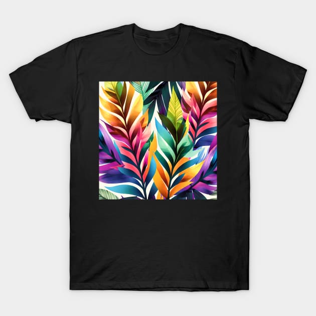 Rainbow Foliage T-Shirt by thatmacko